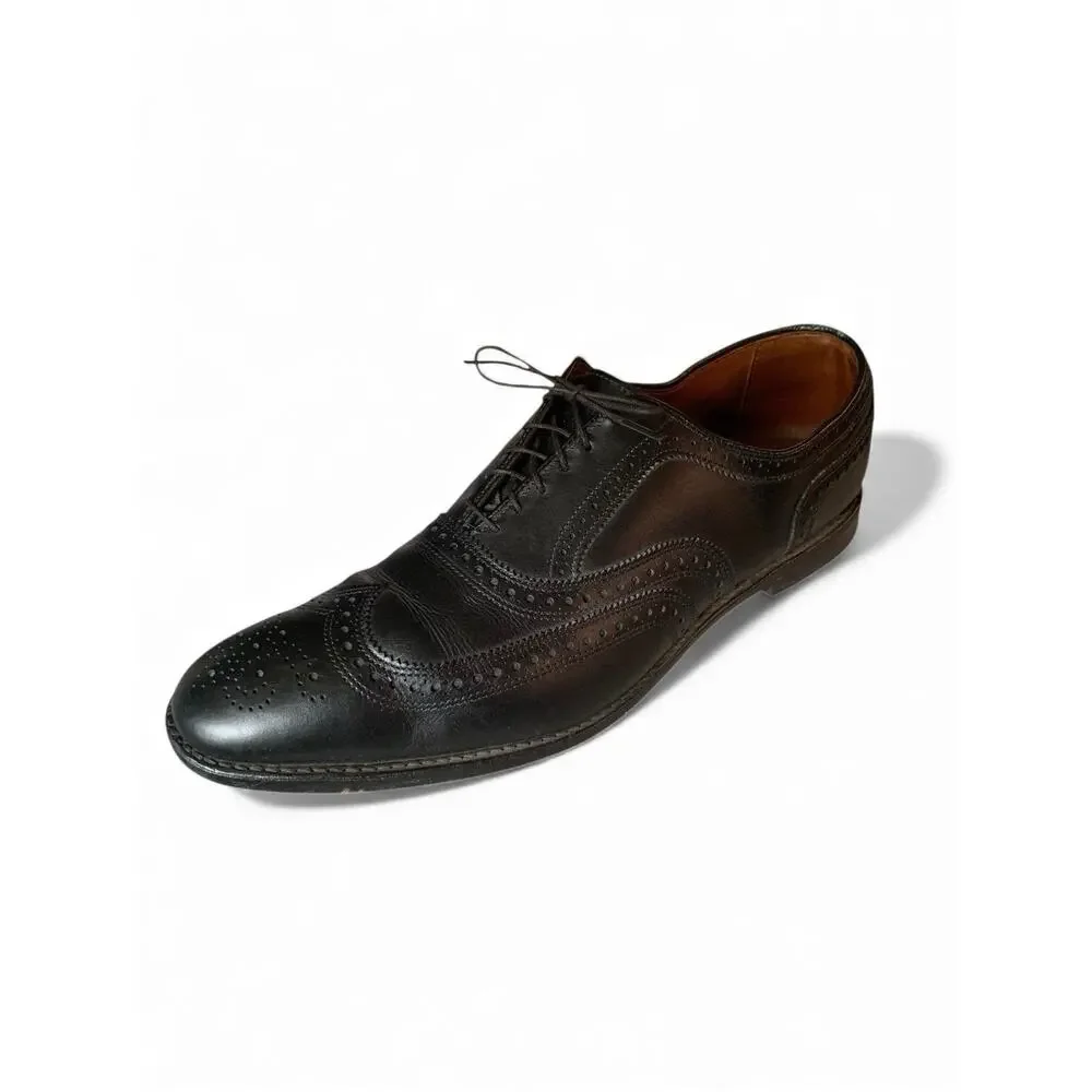 Allen Edmonds McAllister Wingtip Black Leather Oxford‎ Shoes Mens 15 B USA 691N